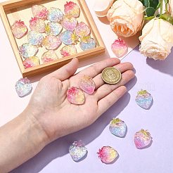 25 Stück 5 Farben transparente Harzfrucht-Decoden-Cabochons&nbsp;RESI-CJ0004-16