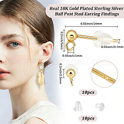 925 Sterling Silber Ohrstecker Zubehör&nbsp;STER-BBC0009-91C