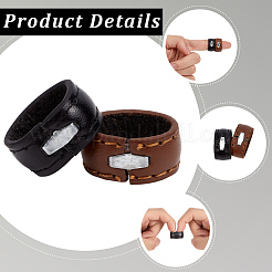 20 anneau de ceinture en cuir de vache 2 couleurs&nbsp;DIY-GF0013-20B