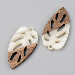 Colgantes de resina opaca y madera de nogal&nbsp;RESI-S389-048A-C04