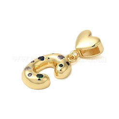 Micro pavé di ottone placcato a cremagliera perdanti di zirconi trasparenti&nbsp;KK-C067-12G-C