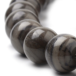 Perles de jaspe en bois naturel et dentelle de pierre&nbsp;G-S259-40-16mm