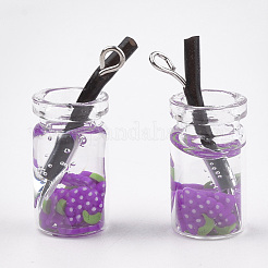 Pendentifs de bouteille en verre&nbsp;CRES-N017-06