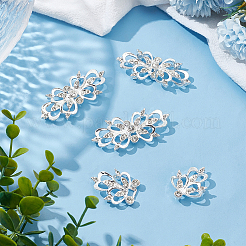 4 fermaglio a scatto con strass in lega di zinco&nbsp;FIND-FG0003-45B