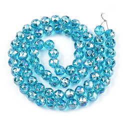 Chapelets de perles en verre transparent électrolytique&nbsp;EGLA-N002-34C-C13
