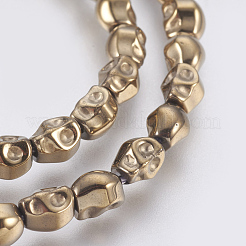 Chapelets de perles hématite électrolytique synthétique sans magnétique&nbsp;G-E495-06