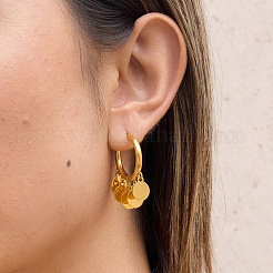 Orecchini pendenti a cerchio in acciaio inossidabile 304 da donna&nbsp;RN4149-1
