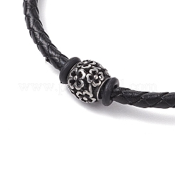 Bracciali di corda di pelle intrecciato &nbsp;BJEW-JB11387-03
