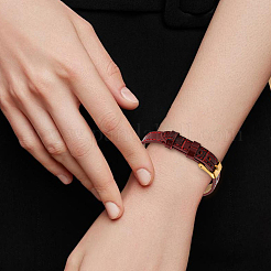 1 Stück strukturierte Lederarmbandriemen&nbsp;AJEW-CL0003-11B