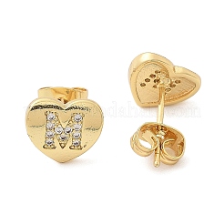 Aretes de corchete de circonita cúbica transparente con micro pavé de latón enchapado en cremallera&nbsp;EJEW-K299-01G-M