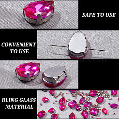 156 pièces 7 styles cousus sur strass&nbsp;DIY-SP0007-30D