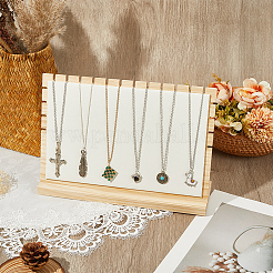 Espositori per organizer per collane con schienale inclinato in bambù&nbsp;NDIS-WH20004-01A