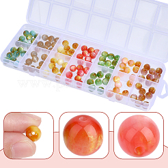 140pcs 7 Farben transparente Harzperlen&nbsp;RESI-PA0001-37A
