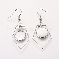 Acciaio inox orecchini pendenti&nbsp;EJEW-WH0004-04P