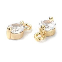 Breloques en laiton zircon cubique clair&nbsp;KK-B072-21G