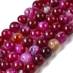 Brins de perles d'agate à bandes naturelles&nbsp;G-I392-A01-6mm-01