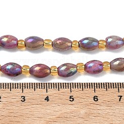 Perles de cristal de géode druzy naturelles électroplaquées&nbsp;G-G459-03B-08