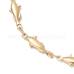 Bracelets à maillons de poisson en laiton pour femmes&nbsp;BJEW-JB12576