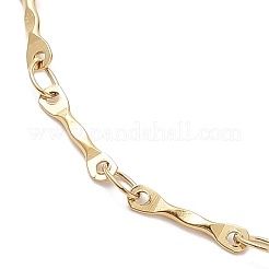 Ionenplattierung (IP) 304 Edelstahl strukturierte Bar Gliederkette Halskette&nbsp;NJEW-K249-10G