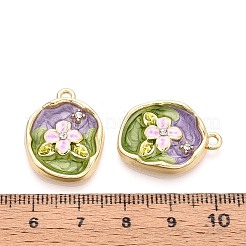 Anhänger aus Strass-Emaille mit Gestellbeschichtung&nbsp;ENAM-N065-08KCG