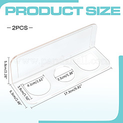 Rechteckiger Kamm-Organizerhalter aus Acryl mit 3 Schlitz zur Wandmontage für das Badezimmer&nbsp;ODIS-WH0043-218B