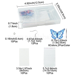 DIY Schmetterling 430 Edelstahl geätzte Metallverzierungen baumelnde Ohrringe Schmuckherstellungssets&nbsp;DIY-FS0007-46