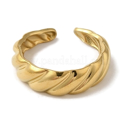 Anelli polsini aperti in acciaio inossidabile 304 con placcatura ionica (ip) per donna&nbsp;X-RJEW-Z053-09G