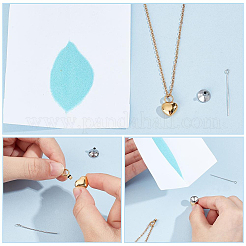 2 collane per ceneri a forma di cuore in acciaio inossidabile 304&nbsp;NJEW-CN0001-27