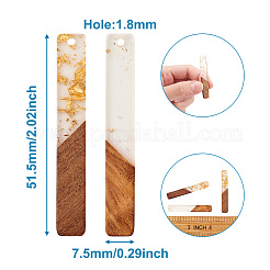 Grandes colgantes de resina y madera de nogal&nbsp;RESI-TAG0001-02