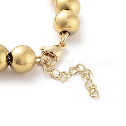 202 Edelstahl-Armbänder mit runden Perlen für Männer und Frauen&nbsp;LS-BJEW-D034-01G
