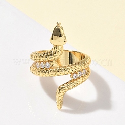 Bagues en laiton avec zircone cubique de micro pave&nbsp;RJEW-Z101-01G-02