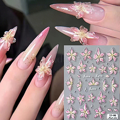 5 Stück 5 Stile Blumenmuster selbstklebende Nagelkunst-Aufkleber für Haustiere&nbsp;MRMJ-SP0001-24