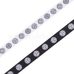 2 Rolle 2 Stile Polyester-Ripsbänder mit Volleyball-Motiv&nbsp;OCOR-CP0001-22