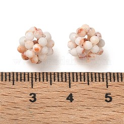 Cuentas tejidas de piedra netstone roja natural&nbsp;GG-CBA2E9C-F10-02