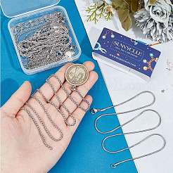 8 Stück 8 Stile 304 Edelstahl Kette Halsketten Set&nbsp;NJEW-SC0001-07