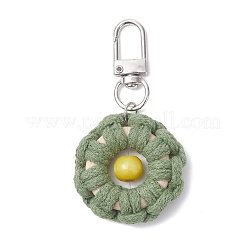 5 pz di fili di cotone con decorazioni pendenti a forma di fiore&nbsp;HJEW-TA00401