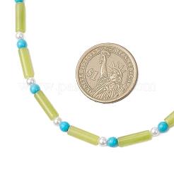 Halsketten aus natürlicher Zitronenjade&nbsp;NJEW-JN05338-02