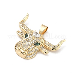 Pendentifs avec zircon cubiques à micro-pavés en laiton&nbsp;KK-P350-21C-G