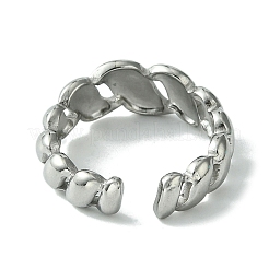 Bague de manchette ouverte en acier inoxydable 304 anti-ternissement&nbsp;RJEW-L110-030P