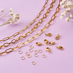 Kits para hacer collares y pulseras de cadena de acero inoxidable&nbsp;DIY-YS0001-23G