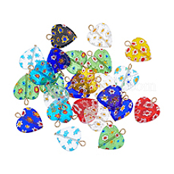 24 Stück Millefiori-Glasanhänger&nbsp;PALLOY-PH01827
