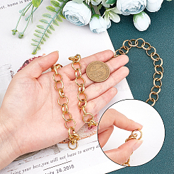 Collane con catene rolo in acciaio inossidabile 304&nbsp;NJEW-UN0001-15G