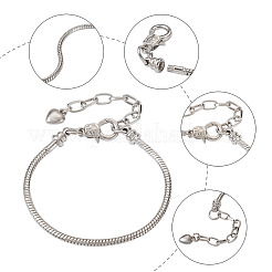 9 Stück 3 Stil Messing Armbänder im europäischen Stil machen&nbsp;AJEW-YS0001-01