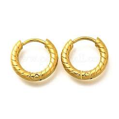 Orecchini a cerchio in acciaio inossidabile 304 per donna&nbsp;EJEW-M068-11A-G