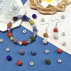 30 Stück 10 Farben Polymer Clay Strass & 70 Stück 10 Farben Messing Strass Abstandsperlen Zubehörse Kits&nbsp;DIY-FS0010-52