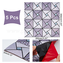 5 Stück quadratische Mosaik-Wanddekorationen aus Glas&nbsp;AJEW-AR0001-28