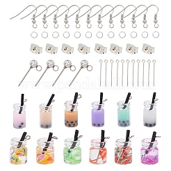 DIY milchigen Tee Thema Ohrring Herstellung Kits&nbsp;DIY-NB0004-28