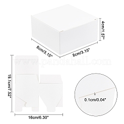 Faltbare kreative Kraftpapierbox&nbsp;CON-WH0062-05A-WH
