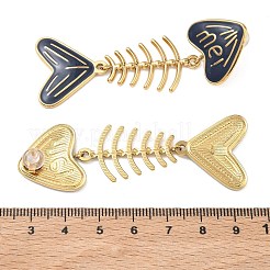 Ohrstecker aus 304 Edelstahl mit Emaille für Damen&nbsp;EJEW-L315-06G-01
