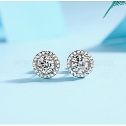 Anti-appannamento 925 argento sterling micro pavé zirconia cubica trasparente&nbsp;AJEW-U007-08P